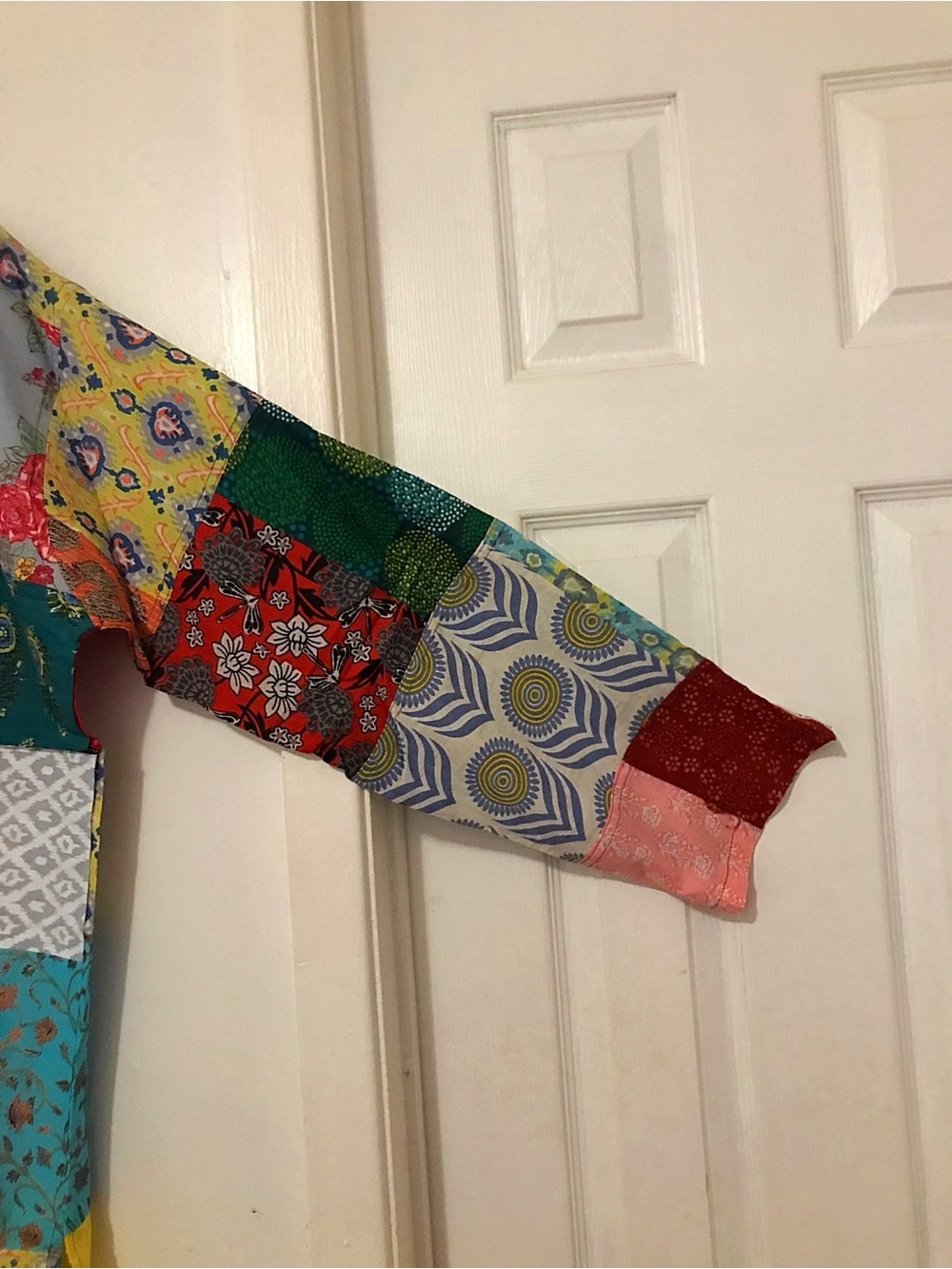Patchwork Multi-Color Hooded Jacket - Picture 3 of 5